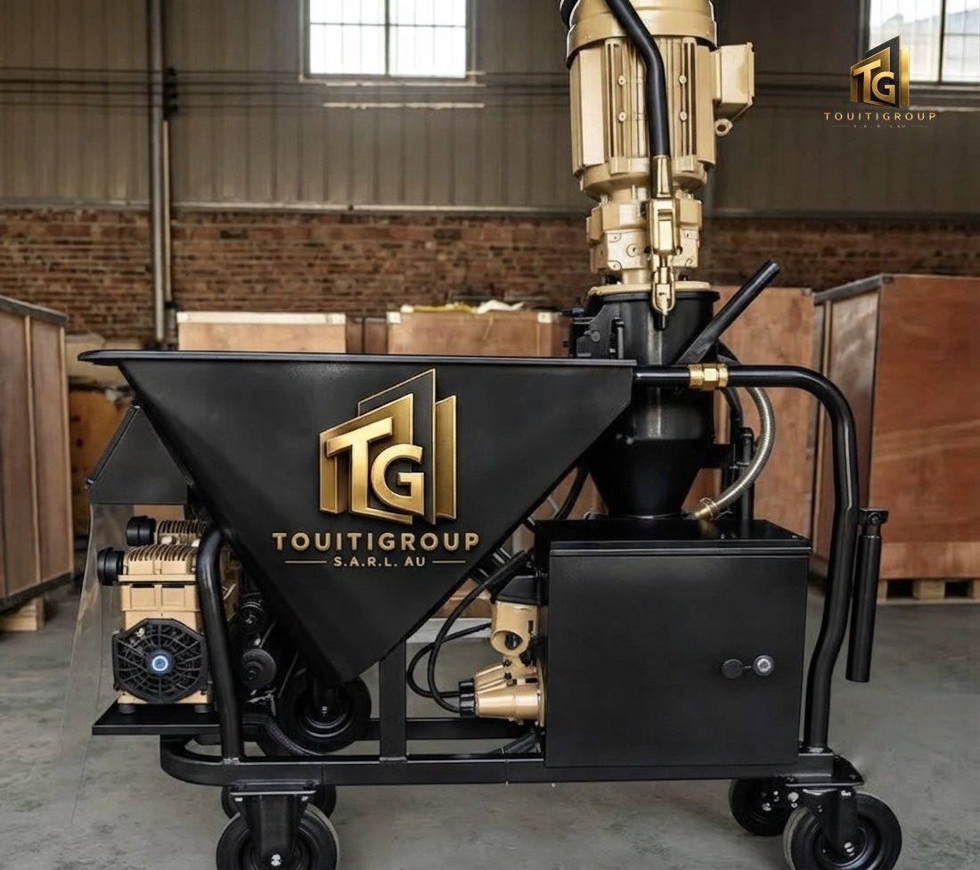 Machine de projection d'enduit TOUITIGROUP — design personnalisé